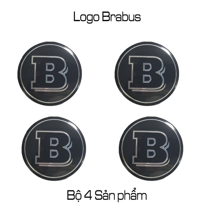 Logo brabus, chụp mâm xe (chụp Lazâng) xe brabus đường kính 75mm, phù hợp mẫu xe brabus khác nhau, l