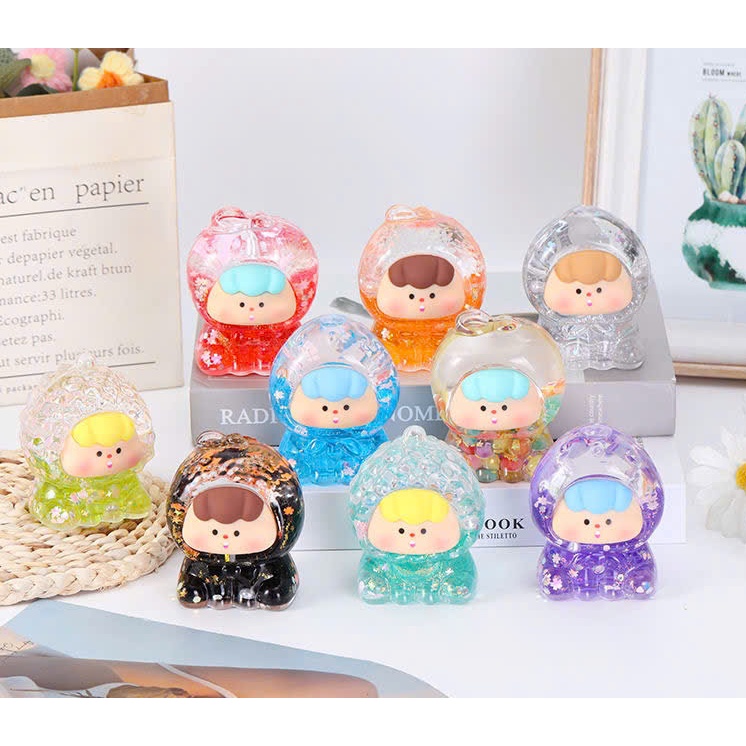SET 5 túi mù MOI NƯỚC TRÁI CÂY 8cm siêu dễ thương - bộ 5 túi bí mật nhân phẩm BÉ MOI NƯỚC TRÁI CÂY