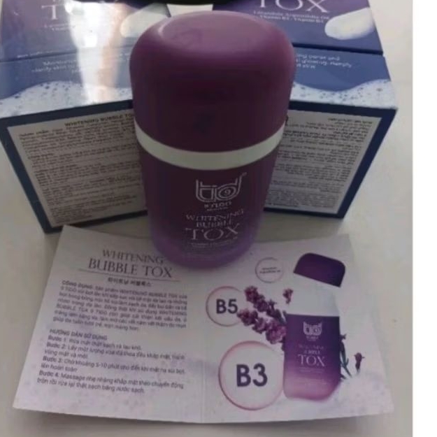 NẠ SỦI BỌT WHITENING BUBBLE TOX 100ML 9TIDO thải độc, làm sạch, dưỡng da,...