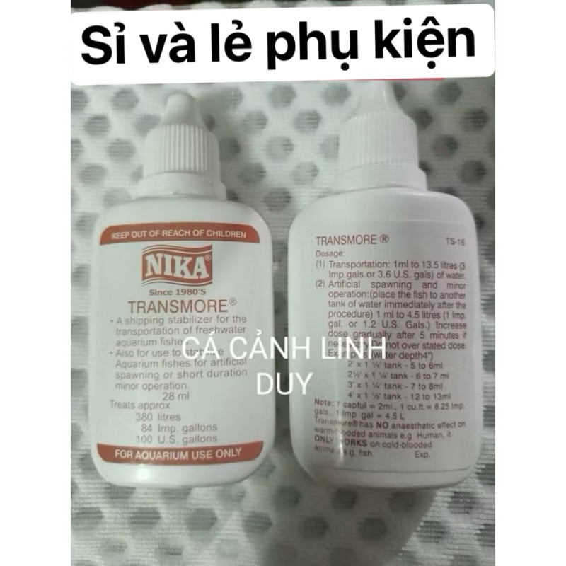 THUỐC  MÊ NIKA DÀNH  CHO CÁ RỒNG