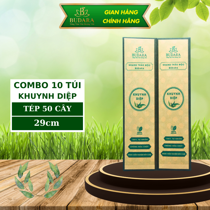 Combo 10 tép nhang 3 tất khuynh diệp, nhang khuynh diệp, nhang thảo mộc budara