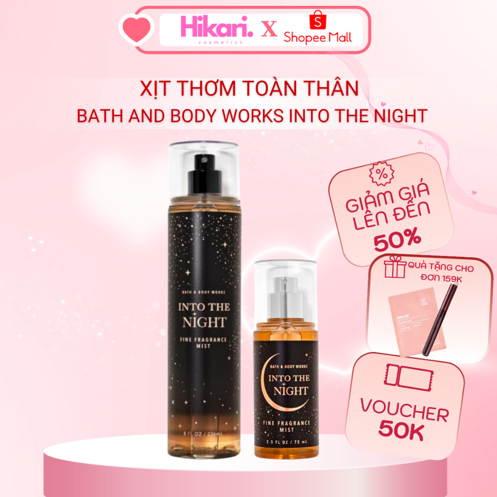Xịt Thơm Toàn Thân Bath And Body Works Into The Night Quyến Rũ Ngọt Ngào Sang Trọng Ấm Áp