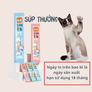 Combo 100 thanh súp thưởng mix Vị Shizuka, Catfood, Petnack cho mèo