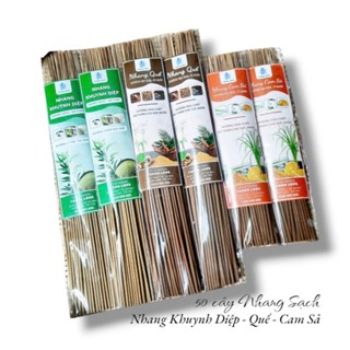  Nhang tép 50 cây Khuynh Diệp  Quế Cam Sả loại 3 tấc và 4 tấc Hương thơm từ lá cây thiên nhiên 