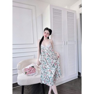 Đầm 2s phối ren,lụa Mịn Latin Tơ Tằm