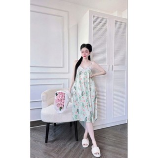 Đầm 2s phối ren,lụa Mịn Latin Tơ Tằm