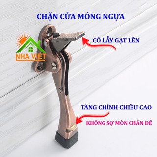 Chặn cửa móng ngựa có lẫy gạt tăng chỉnh được chiều cao giữ cửa chống va đập