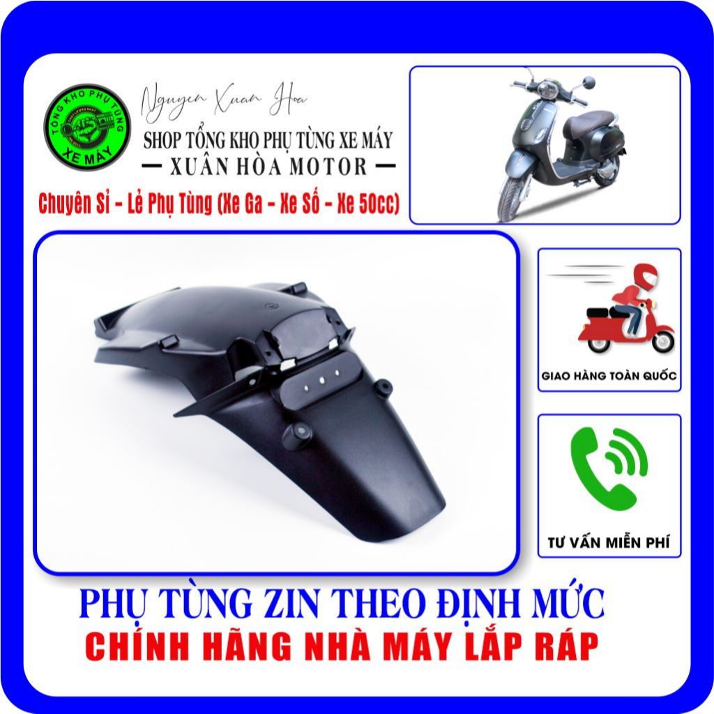 Chắn bùn sau (Dè sau) Vespa 50cc Nioshima/ DKBike/ DIBAO/ Espero/ Vespa đuôi vuông/ Vespa LD (Chất l