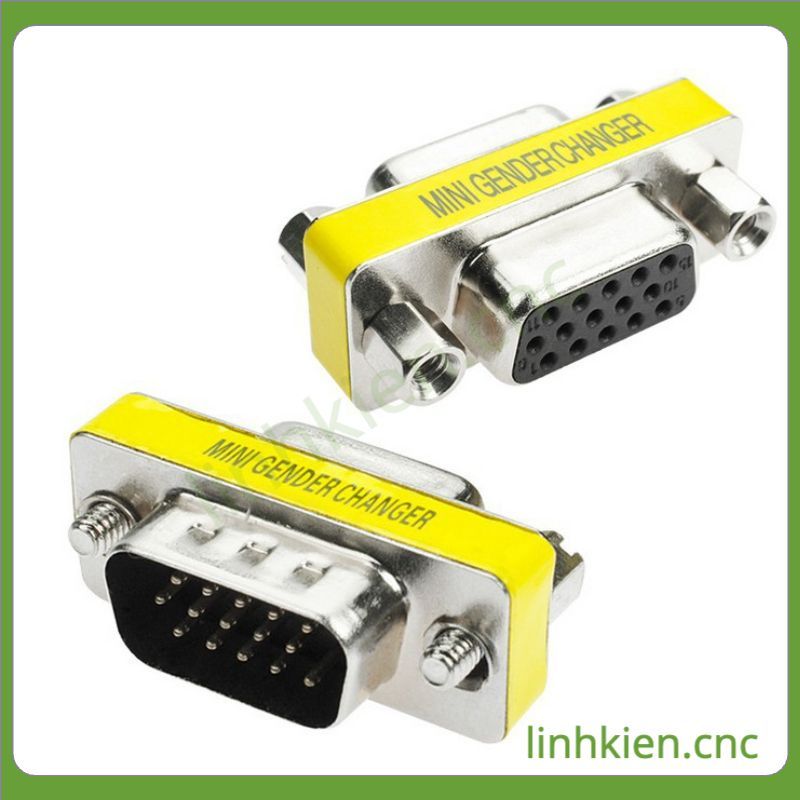 Đầu giắc chuyển VGA DB15 Đực-Cái, Đực-Đực, Cái-Cái loại 3 hàng