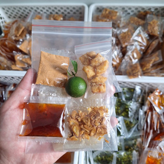 5 bịch Bánh Tráng Dẻo Trộn Sate - Ớt Rim Mật Ong - Sốt Bò - Dầu Tỏi - Mỡ Hành - Sốt Tắc - Muối Béo - Muối Nhuyễn Tôm