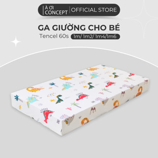 Ga giường cho bé lụa Tencel 60s size 1m 1m2 1m4 1m6 Hoạ Tiết Cao Cấp AOICONCEPT drap bo chun cho trẻ em