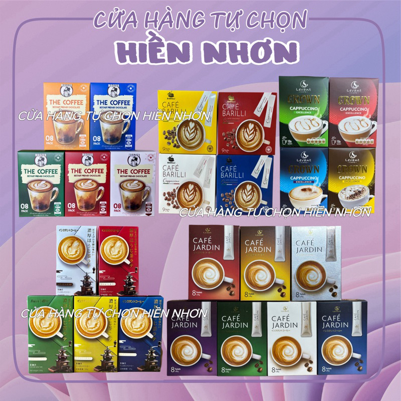[TẾT 2026] SALE Tổng hợp Cafe hòa tan 3in1 Jardin/ Levant Grown/ The Coffee/ Barilli / Ban Nhật