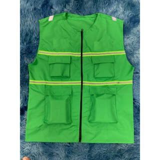 áo gile brapp nhiều túi hộp phản quang 2 mặt nam nữ Full size