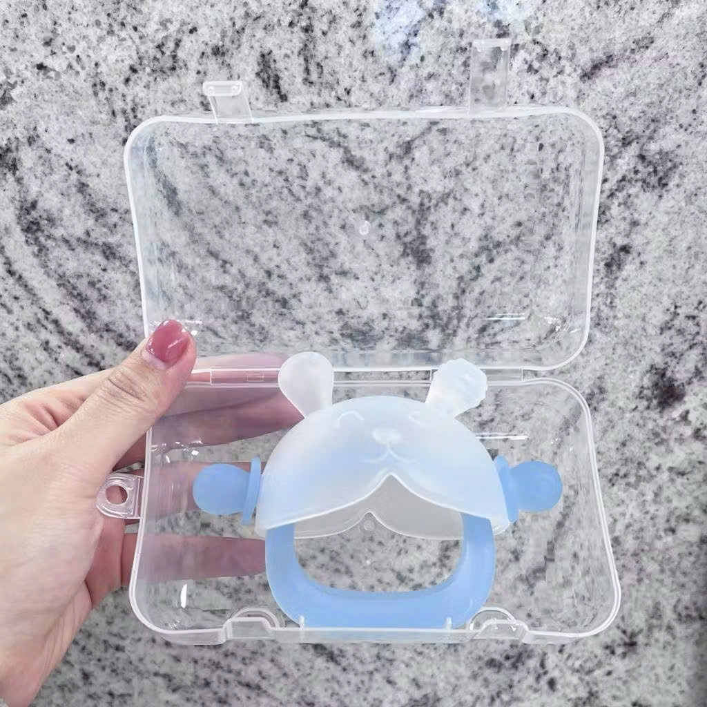 Gặm Nướu Cho Bé Hình Gấu, Gặm Nướu Cầm Tay Silicon Siêu Mềm Không Chứa BPA An Toàn Cho Bé