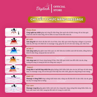 Máy massage mặt 7 chức năng- Trẻ hoá da, làm sạch sâu, Nâng cơ, Chăm sóc da bằng Ánh sáng LED & Rung nhiệt 45°C