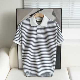 Áo polo sọc ngang Otis Star, Mini Stripes, chất liệu Pique, Cotton Spandex 250gsm Menswear Nam Có Cổ