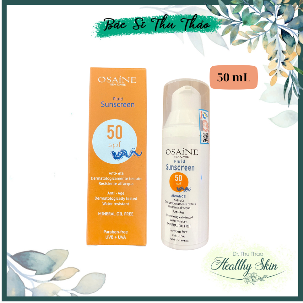 [Mã COSBAUH3 giảm 8% đơn 300K] [75mL] KEM DƯỠNG DA CHỐNG NẮNG OSAINE FLUID SUNCREEN SPF 50