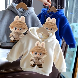  Áo nỉ hoodie LABUBU Áo nỉ có mũ cho bé trai bé gái chất nỉ bông vừa tay basic dễ mặc dễ phối đồ cho bé 6-30kg 