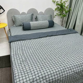 Drap thun Hàn Quốc mẫu caro phối (đủ size - vui lòng chat với shop nếu có yêu cầu thêm)