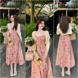 (SHOP BIGSIZE NỮ 50KG ĐẾN 90KG) đầm lụa xếp ngực kèm khoác tay dài, maxi đi biển dáng dài xòe