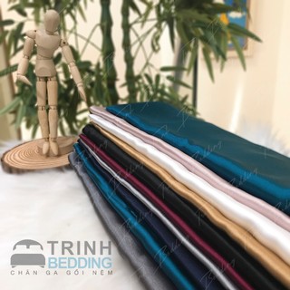 Bộ 1 Ga 2 Vỏ Gối Phi Lụa Mềm Mát Mịn Trinh bedding | 3 MÓN|
