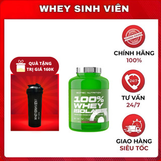   FreeShip   Chính hãng  Whey | Whey Protein Isolate Scitec - Sữa Tăng Cơ Không Tăng Mỡ 2000g 