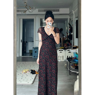 (HÀNG ĐẶT TRƯỚC) Đầm maxi thun lưới cổ tim #734