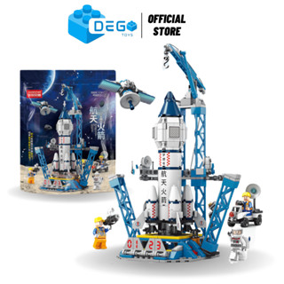 Mô hình lắp ráp tàu vũ trụ trên mặt trăng màu xanh , đồ chơi lắp ráp tàu vũ trụ không gian  SKU 8864 - Autospeedbrick