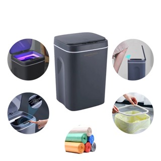  Thùng Rác Thông Minh Chống Hôi 16L Mở Không Chạm Tay + Đèn Chiếu Sáng - Dùng Cho Nhà Bếp Phòng Khách 