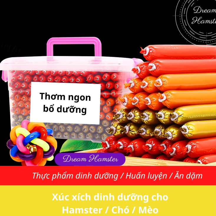 Xúc xích 3 vị bò/gà/vịt cho thú cưng