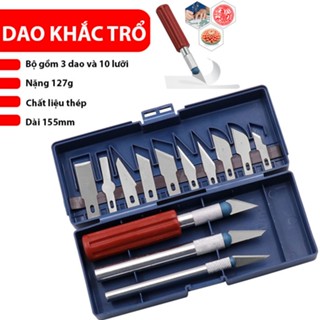 Bộ Dao Khắc Trổ 13 Chi Tiết Thủ Công Cắt Gọt Nặng 127g Dài 155mm