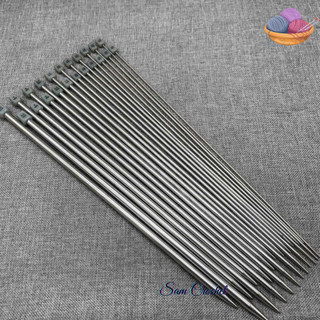 Que đan len – Kim đan len inox dài 35cm size từ 2.0mm – 10mm (1 cặp) | Tiệm Len Nhà Sam