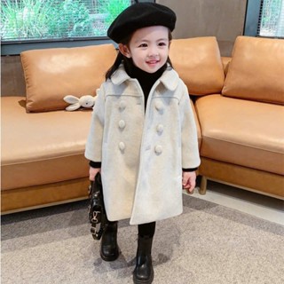 Áo Khoác Dạ Mùa Đông Xinh Xắn Cho Bé, Áo Khoác Chần Bông Phong Cách Hàn Quốc Cho Bé Gái HANNAH KIDS