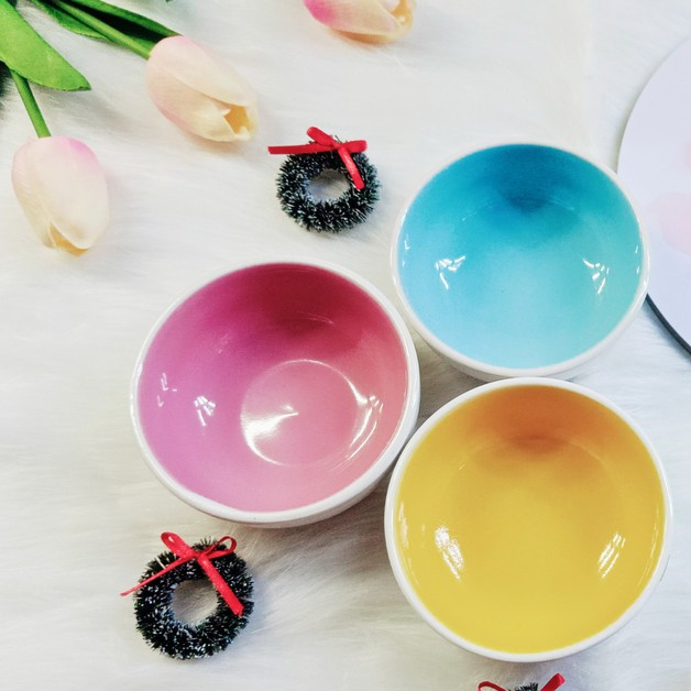 Chén Sứ Màu Tròn Nhỏ