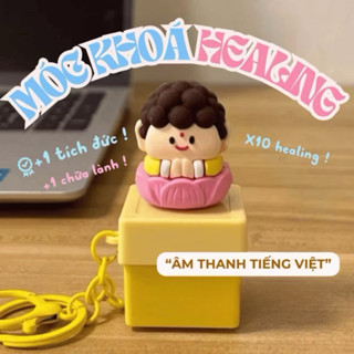 (Sẵn bản tiếng Việt) Móc khoá tịnh tâm, móc khoá tích đức đồ chơi có giọng nói, nhấp nháy Móc khoá Keycap quà tặng