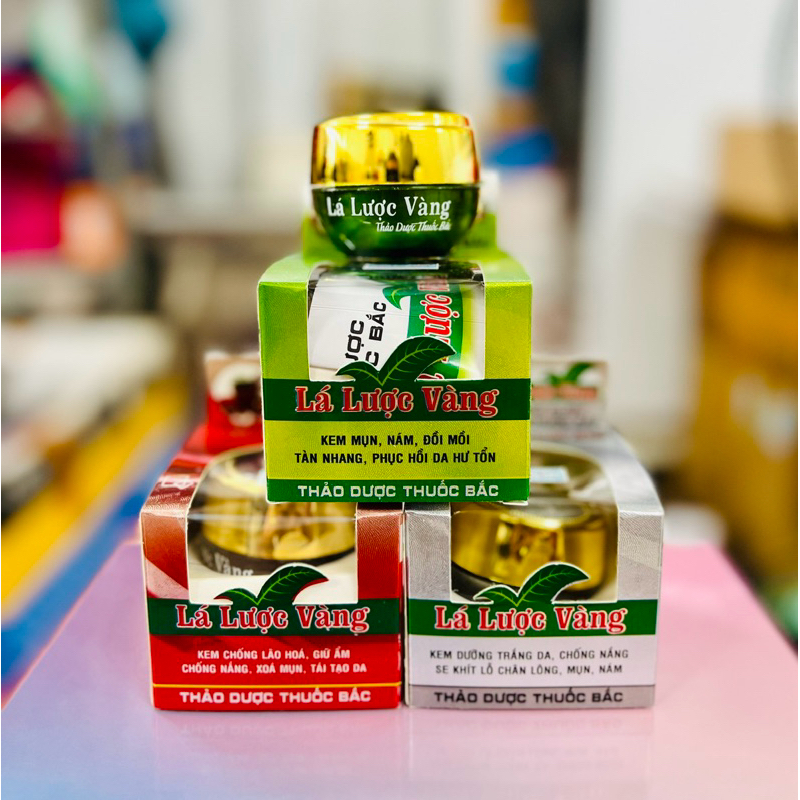 KEM LÁ LƯỢC VÀNG XANH TRẮNG ĐỎ 15G