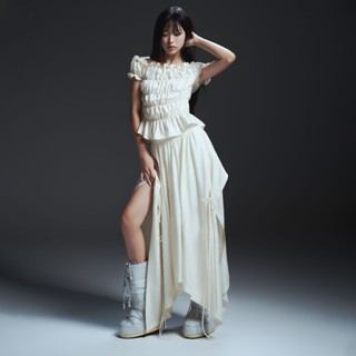 Váy Dài Chi Tiết Thắt Nơ Kem BunnyHill SSLP19