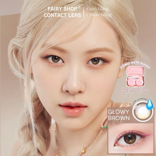 Kính Áp Tròng Cao Cấp Filter Glowy Brown - lens phủ bóng FAIRY SHOP CONTACT LENS silicone hydrogel độ cận 0 - 6 Olens