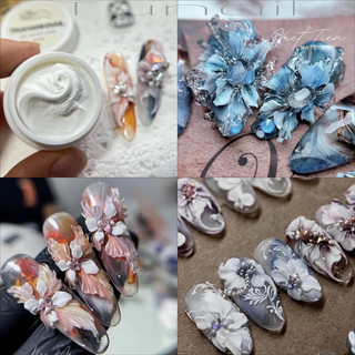  Gel khô nặn hoa nổi 3D siêu dẻo mịn dễ làm Hot ngành Nail 