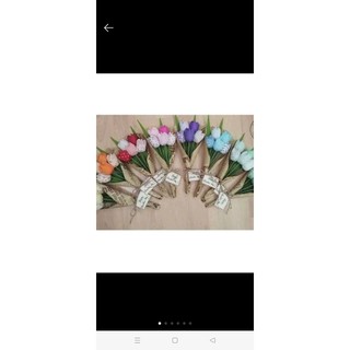 Hoa tulip vải handmade (bó 3 bông)