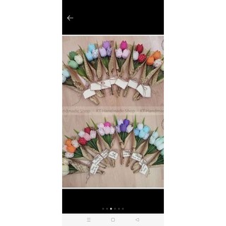 Hoa tulip vải handmade (bó 3 bông)
