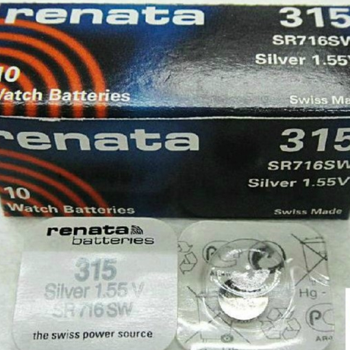 Pin cúc áo Renata Silver Oxide SR716SW – 315