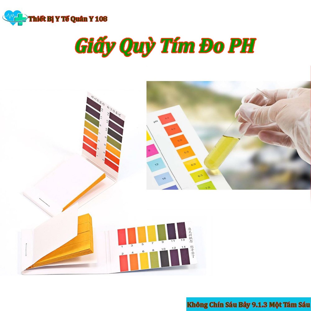 Giấy Quỳ Tím Đo PH 1-14 Gói 80 Miếng