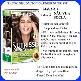 Thuốc nhuộm tóc  garnier nutrisse creme hàng  Đức