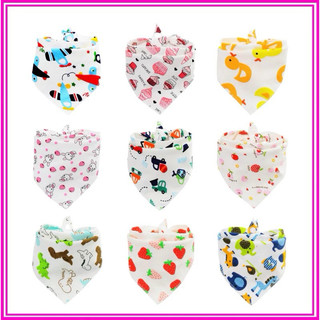 Yếm cotton, khăn yếm tam giác cotton 2 lớp khuy bấm tiện lợi cho bé