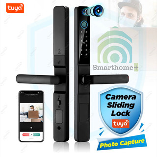 Khóa cửa nhôm xingfa vân tay mã số thẻ từ wifi tuya
