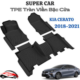 Thảm lót sàn ô tô Kia Cerato 2019 - 2021, Thảm nhựa TPE đúc 5D tràn viền bậc cửa
