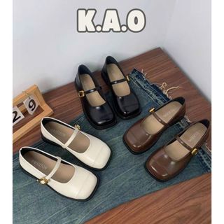 Giày Búp Bê Nữ Mũi Vuông Da Mềm Phong Cách Dễ Phối Đồ, Giày Nữ Mary Jane Đế Thấp Chống Trơn Trượt H1 - Tiệm Nhà Kao