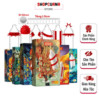  Bao Cao Su Olo Râu Đặc Biệt Bcs Gân Gai Bi Lớn Siêu Mỏng Nhiều Gel Bôi Trơn Size 52mm  Hộp 2C  