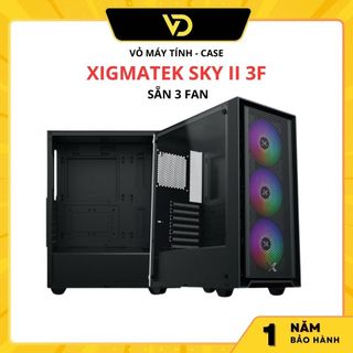 [SẴN 3 FAN] VỎ MÁY TÍNH CASE XIGMATEK SKY II 3F - EN44182